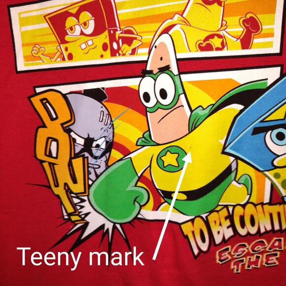 Nickelodeon The Adventures Of SPONGEBOB Red T Shirt ESCAPE FROM VORTEX Kids XL - Picture 12 of 16